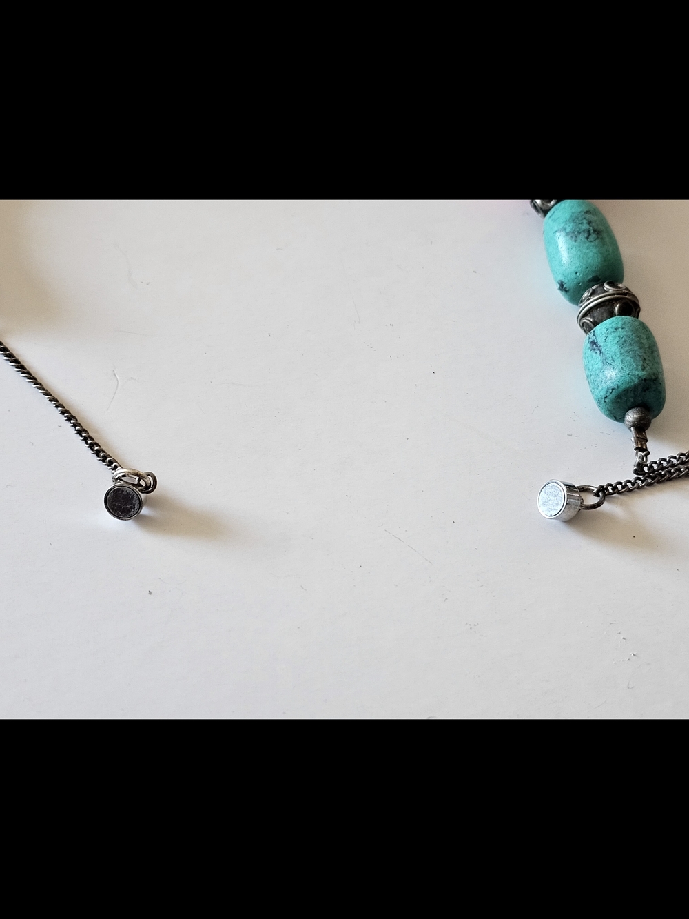 Vintage Tibetan Style Necklace – Dyed Coral & Turquoise Barrel Beads - Picture 10 of 14